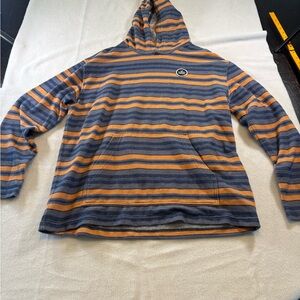 Hurley Blue and Orange Striped Hoodie